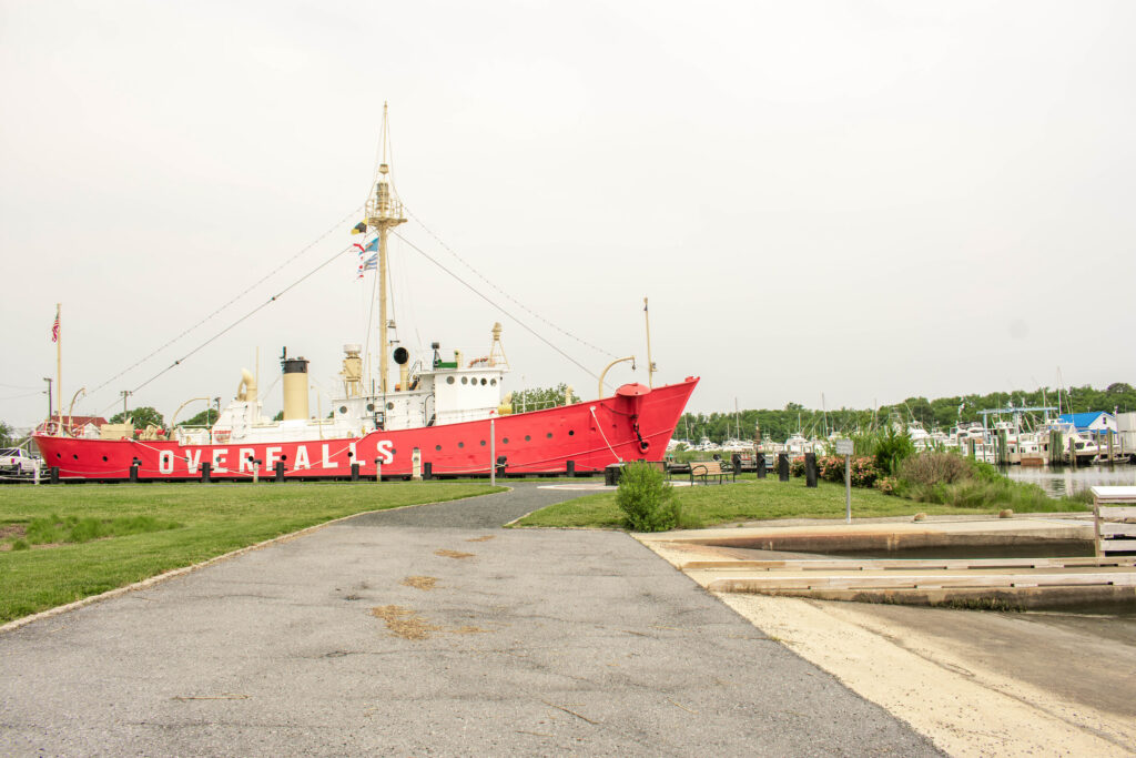 Overfalls ship in Lewes Delaware