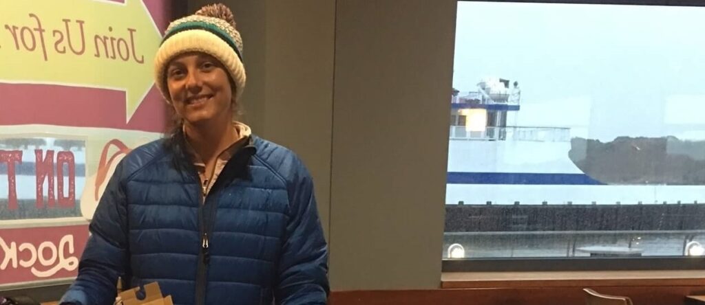 Participant Walking on the Ferry for a cause